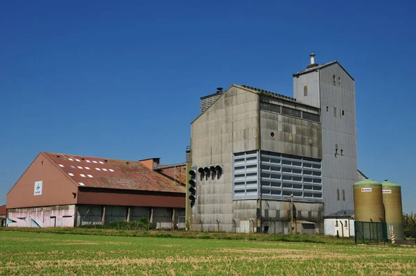 Antyczny Francja Maja 2016 Silo Ziarna — Zdjęcie stockowe