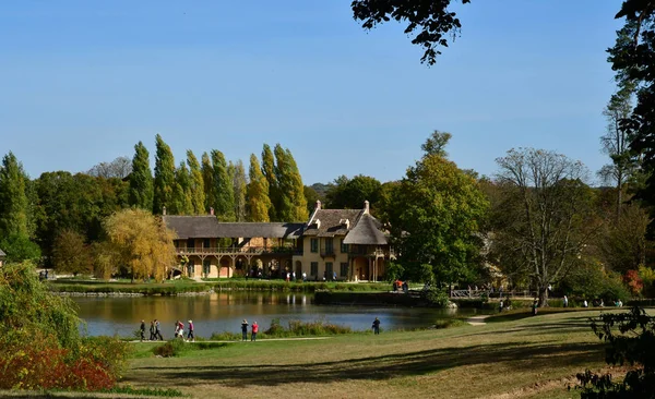 Versailles Francja 2018 Października Park Hamleta Posiadłości Marie Antoinette Parc — Zdjęcie stockowe