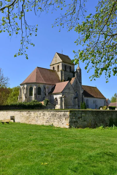 Gouzangrez França Maio 2018 Pitoresca Igreja — Fotografia de Stock