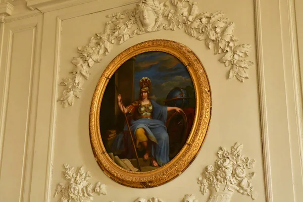Versailles Francie Říjen 2018 Malování Minerva Hudebním Pokoji Grand Trianon — Stock fotografie