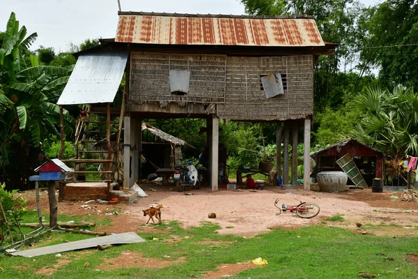 Kampong Chhnang Regno Cambogia Agosto 2018 Pittoresco Villaggio — Foto Stock