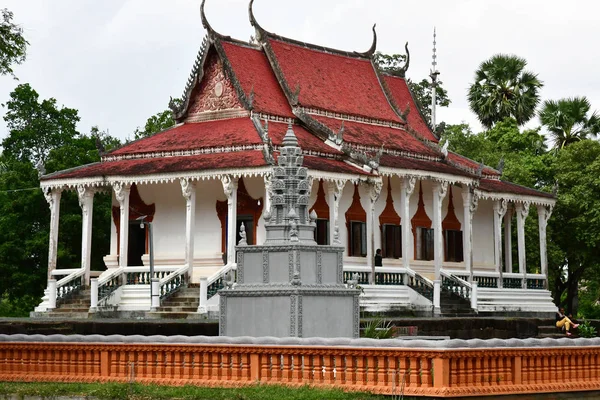 Kampong Tralach Kambodžské Království Srpen 2018 Stránky Pagoda Wat Kampong — Stock fotografie
