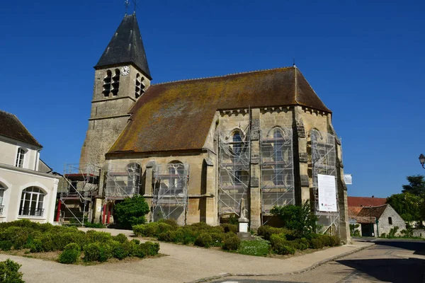 Longuesse França Maio 2018 Restauração Igreja — Fotografia de Stock