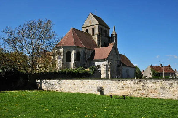 Gouzangrez Frankrijk Mei 2018 Pittoreske Kerk — Stockfoto