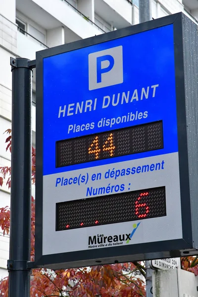 Les Mureaux France November 2018 Parking Slot Sign — Stok fotoğraf