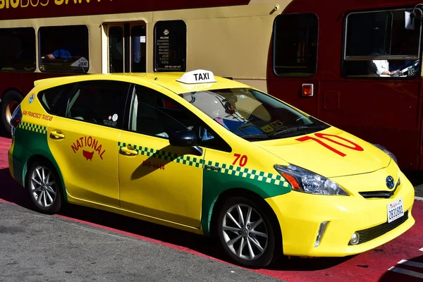 San Francisco Usa Červenec 2016 Taxi Ulici Centru Města — Stock fotografie