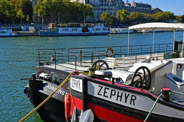 Parigi Francia Settembre 2018 Senna Vicino Ponte Alexandre — Foto Stock