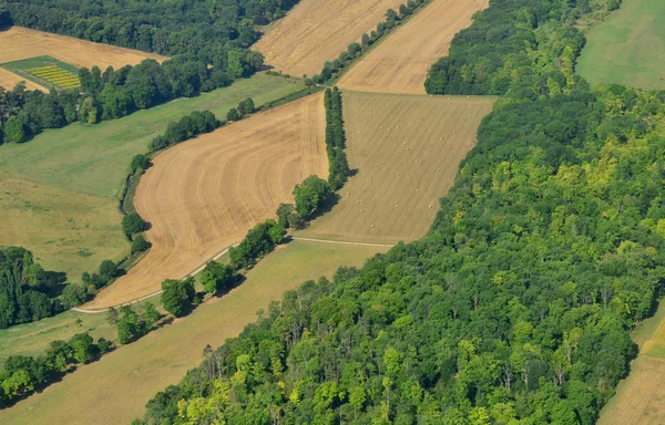 Thiverval Grignon France July 2017 Aerial Photography Fields — Stock Photo, Image