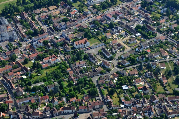 Rosny Sur Seine Frankrijk Juli 2017 Luchtfoto Van Stad — Stockfoto