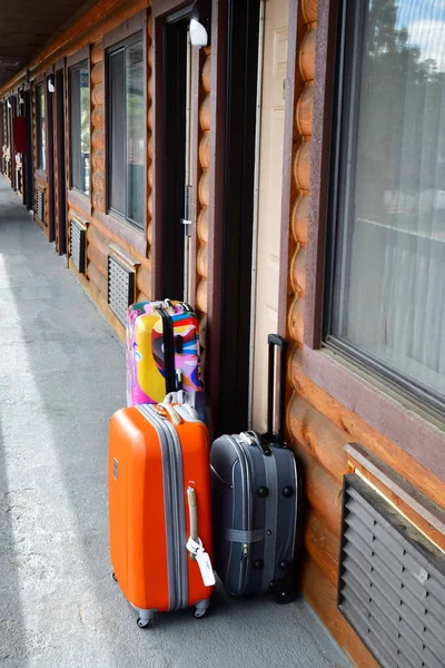 Bryce Canyon City Utah Usa July 2016 Suitcase Ruby Inn — Stock Photo, Image