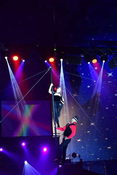 Les Mureaux Francie Říjen 2018 Acrobat Festivalu Cirkus — Stock fotografie