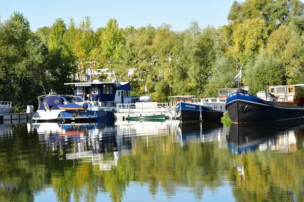 Verneuil Sur Seine France Octobre 2018 Marina Dans Base Loisirs — Photo