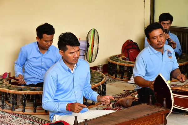 Phnom Penh Royaume Cambodge Août 2018 Musiciens Palais Royal — Photo