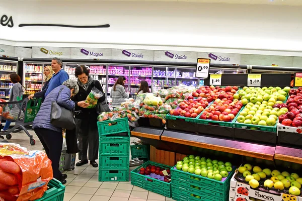 Funchal Madeira Portugal February 2018 Supermarket Forum Shopping Centre — Stock Photo, Image
