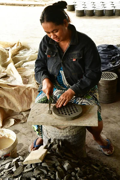 Kampong Chhnang Royaume Cambodge Août 2018 Atelier Brasero — Photo