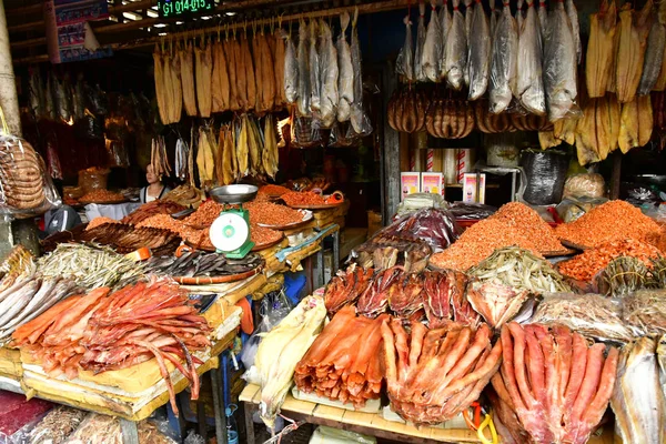 Phnom Penh Reino Camboja Agosto 2018 Mercado Coberto Construído Pelos — Fotografia de Stock