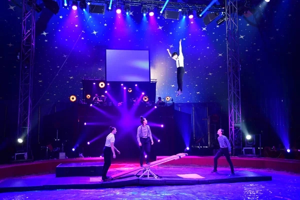 Les Mureaux Fransa Ekim 2018 Acrobat Sirk Festivali — Stok fotoğraf