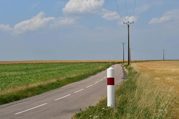 Dit Joli Village France July 2018 Road Electric Line — Stock Photo, Image