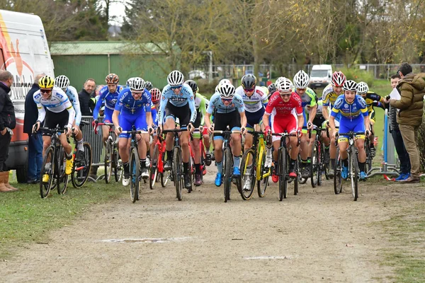 Verneuil Sur Σηκουάνα Γαλλία Δεκεμβρίου 2018 Cyclo Σταυρός Φλιτζάνι Ντε — Φωτογραφία Αρχείου