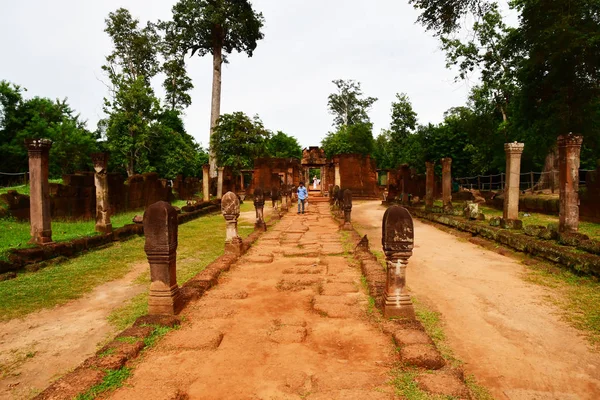 Siem Reap Reino Camboya Agosto 2018 Templo Banteay Srei —  Fotos de Stock