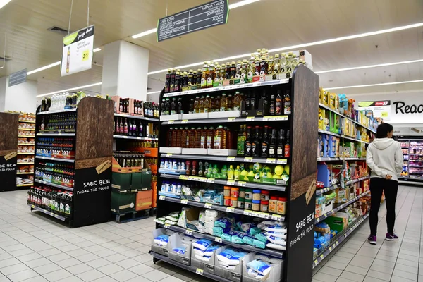 Funchal Madeira Portugal February 2018 Supermarket Forum Shopping Centre — Stock Photo, Image