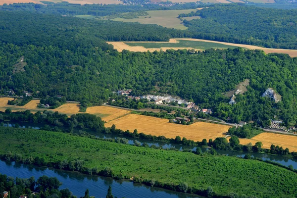 Haute Isle Frankreich Juli 2017 Luftaufnahmen Der Landschaft — Stockfoto