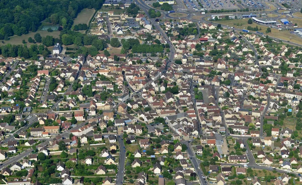 Flins Frankrijk Juli 2017 Luchtfoto Van Stad Zomer — Stockfoto