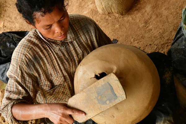 Kampong Chhnang Kambodžské Království Srpen 2018 Dílna Malebné Vesnici — Stock fotografie