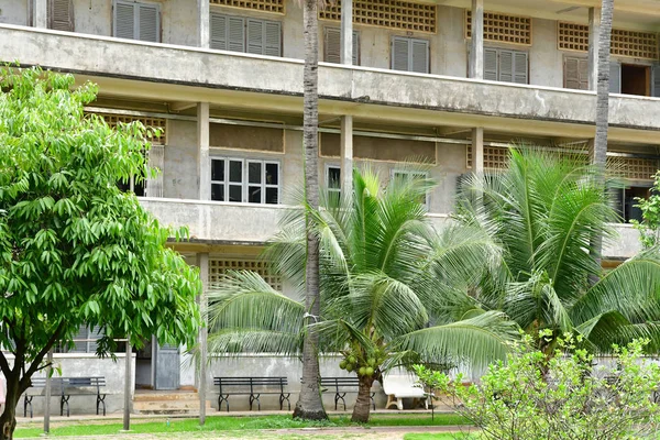 Phnom Penh Królestwo Kambodży Sierpień 2018 Więzienie Bezpieczeństwa Muzeum Ludobójstwa — Zdjęcie stockowe