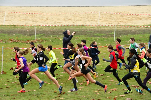 Verneuil Sur Seine Frankrijk December 2018 Zestig Derde Veldlopen Van — Stockfoto