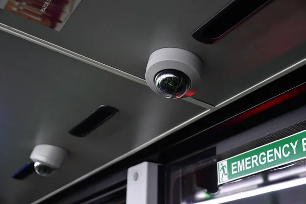 Λονδίνο Αγγλία Νοεμβρίου 2018 Κάμερα Ασφαλείας Στο Εσωτερικό Ενός Λεωφορείου — Φωτογραφία Αρχείου