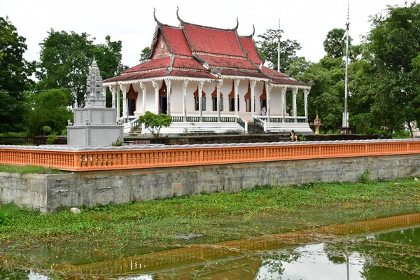 Кампонг Тралах Королевство Камбоджа Августа 2018 Года Пагода Ват Кампонг — стоковое фото