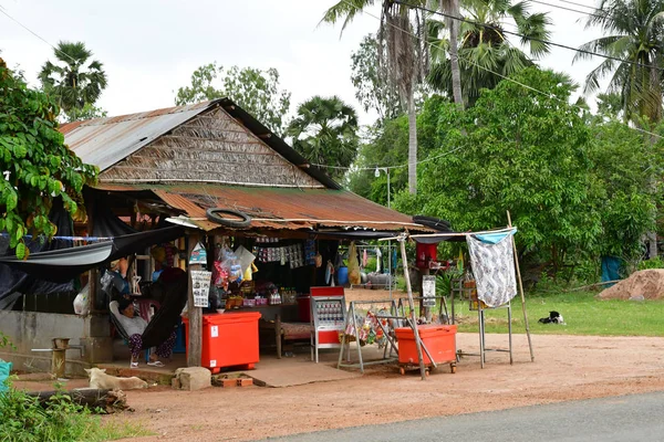 Kampong Tralach Kambodja Augusti 2018 Den Pittoreska Byn — Stockfoto