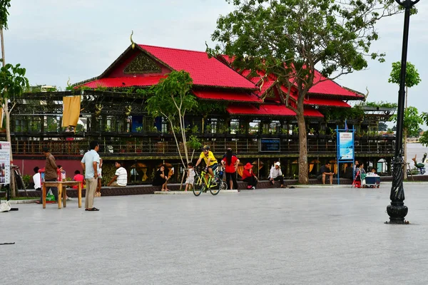 Phnom Penh Kamboçya Ağustos 2018 Mekong Teknede — Stok fotoğraf