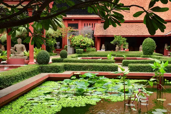 Phnom Penh Kambodja Augusti 2018 Kambodjas National Museum Samling Khmer — Stockfoto