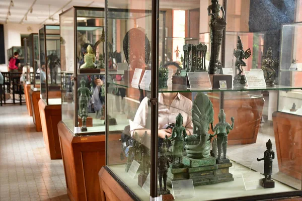 Phnom Penh Königreich Kambodscha August 2018 Kambodschanisches Nationalmuseum Sammlung Khmer — Stockfoto
