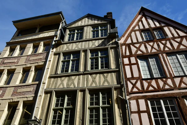 Rouen Frankrike September 2018 Hus Den Historiske Byen – stockfoto
