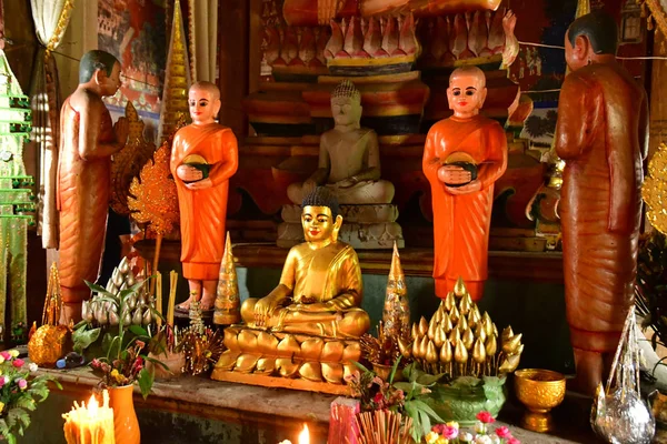 Kampong Tralach Reino Camboja Agosto 2018 Site Pagode Wat Kampong — Fotografia de Stock