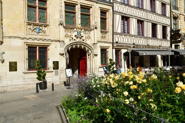 Rouen France September 2018 Hotel Bourgtheroulde Luxury Hotel Old Gothic — Stock Photo, Image