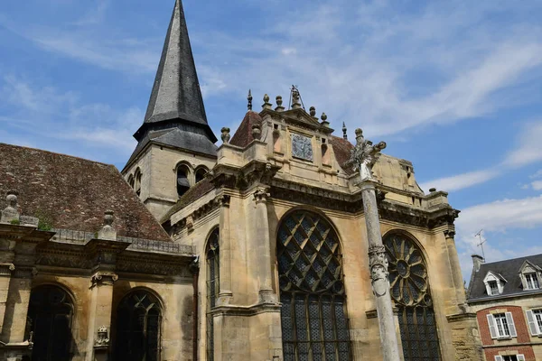Magny Vexin Francia Julio 2017 Pintoresca Iglesia Renacentista Notre Dame —  Fotos de Stock