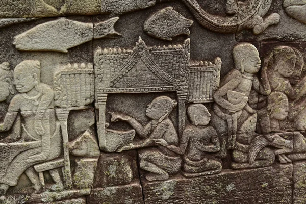 Siem Reap Kambodja Augusti 2018 Angkor Bayon Templet — Stockfoto