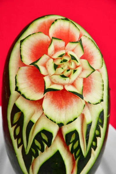 Kingdom Cambodia August 2018 Sculpture Watermelon — Stock Photo, Image