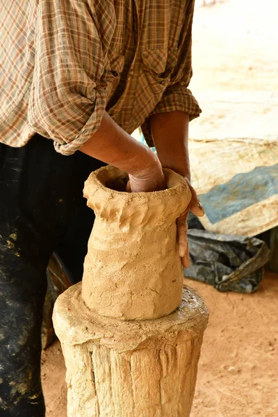 Kampong Chhnang Kambodžské Království Srpen 2018 Dílna Malebné Vesnici — Stock fotografie