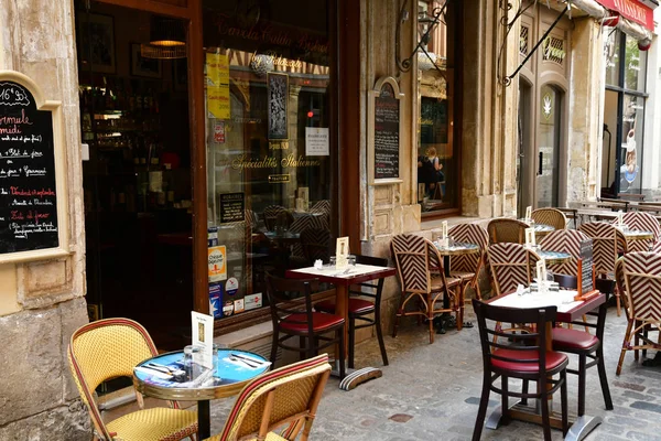 Rouen Francie Září 2018 Italská Restaurace Historickém Městě — Stock fotografie