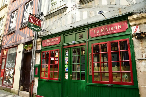 Rouen France Septembre 2018 Restaurant Dans Ville Historique — Photo
