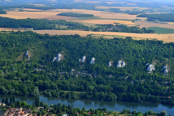 Haute Isle Frankreich Juli 2017 Luftaufnahmen Der Landschaft — Stockfoto