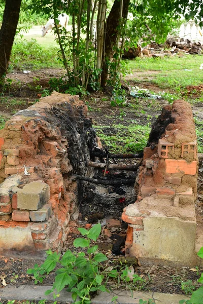 Kampong Tralach Kingdom Cambodia August 2018 Crematorium Wat Kampong Tralach — Stock Photo, Image