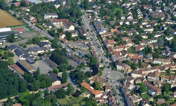 Jouars Ponchartrain France Juillet 2017 Photographie Aérienne Centre Ville — Photo