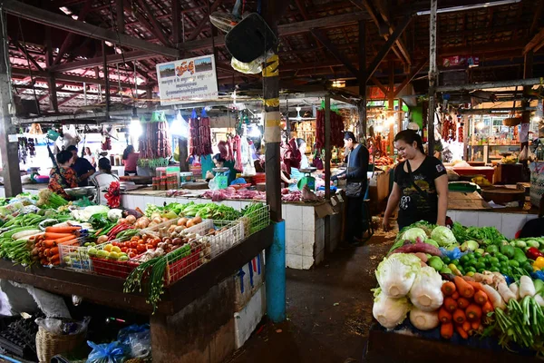 Сієм Ріп Королівство Камбоджі Серпень 2018 Їжа Мальовничий Ринок — стокове фото