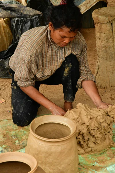 Kampong Chhnang Kambodžské Království Srpen 2018 Dílna Malebné Vesnici — Stock fotografie